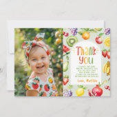 2-ttiの誕生日の写真サンキューカード 招待状 (正面)