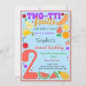 2-ttiフルーツ第2子供の誕生日 招待状 (正面)