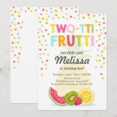 2-ttiフルーティパーティー招待状Tuttiフルーティ誕生日 招待状 (正面/裏面)