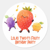 2-ttiフルーティー2nd誕生日パーティー封筒 ラウンドシール (正面)