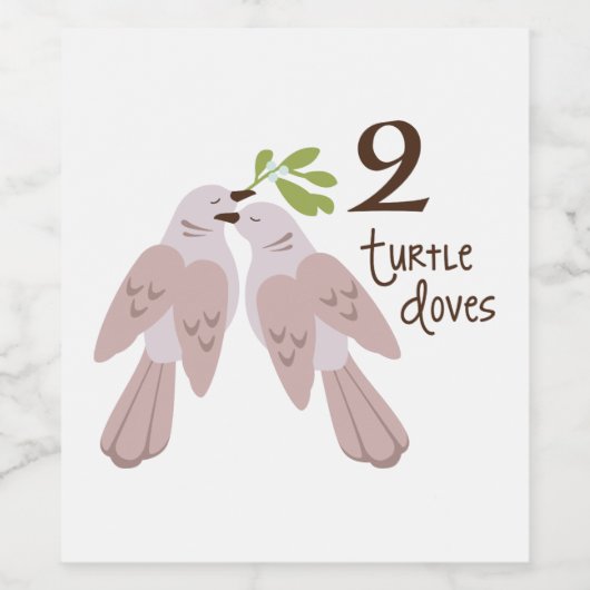 2 Turtle Dove ワインラベル (シングルラベル)