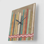 2-Upペーパー塀II スクエア壁時計 (傾斜)