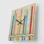 2-Upペーパー塀IV スクエア壁時計 (傾斜)