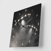 2 Very クール UFO スクエア壁時計 (傾斜)