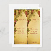 2 Vineyardの結婚日付の救しおり 案内ポストカード (正面/裏面)