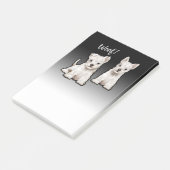 2 Westy Pups カスタムブラックフェードPost-itノートブロック ポストイット (アングル)