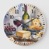 #2 Wine and Cheese  ラージ壁時計 (正面)