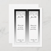 2 Winter Diamond Wedding Save the Date Bookmarks 案内ポストカード (正面/裏面)