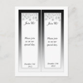 2 Winter Diamond Wedding Save the Date Bookmarks 案内ポストカード (正面)