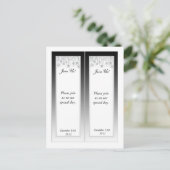 2 Winter Diamond Wedding Save the Date Bookmarks 案内ポストカード (スタンド正面)