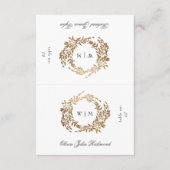 2 xカットイン半ディークレストフラット座席表 招待状 (正面)