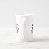 2 x写真結婚の記念日ANY年名日付 ボーンチャイナマグカップ (裏面)