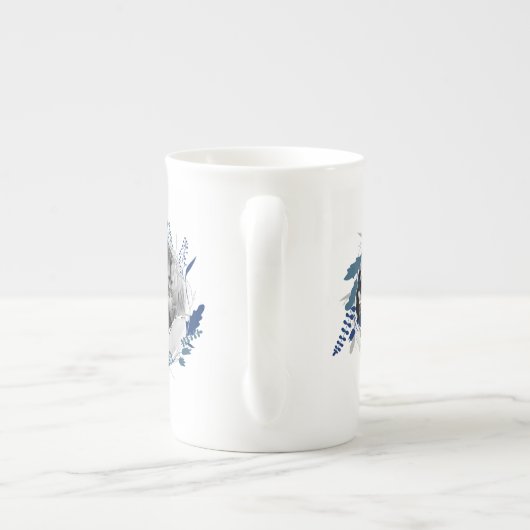 2 x写真結婚の記念日ANY年名日付 ボーンチャイナマグカップ (裏面)