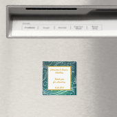 2"x2" お知らせマグネット ターコイズ/イエロー マスタード フロ マグネット (インサイチュ (食洗機))