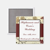 2"x2" お知らせ マグネット 秋 花/枝 (正面/裏面)