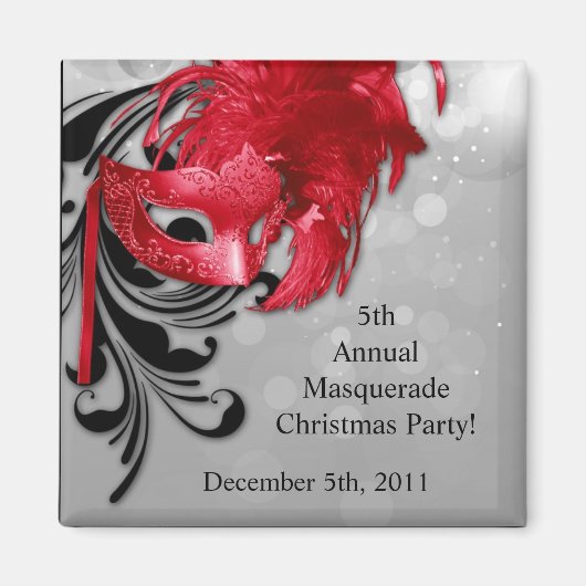 2"x2"は銀の仮装のマグネットレッドに有利 マグネット (正面)