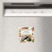 2"x2" アナウンスメント マグネット 秋の落ち葉 (インサイチュ (食洗機))