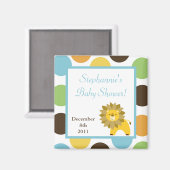 2"x2"ジャングルキングライオンサファリ動物園のマグネットのお気に入り マグネット (正面/裏面)