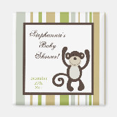 2"x2"パーティー好意マグネットモンキータイム動物園の動物 マグネット (正面)