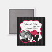 2"x2"マグネット帽子の日付を保フォーマル存するエレガント マグネット (正面/裏面)