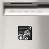 2"x2"マグネット白黒フローラ充填剤 マグネット (インサイチュ (食洗機))