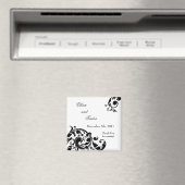 2"x2"マグネット白黒フローラ充填剤 マグネット (インサイチュ (食洗機))