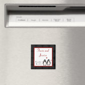 2"x2"マグネット・ペンギンLove Couple Mate for Li マグネット (インサイチュ (食洗機))