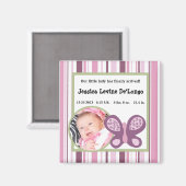 2"x2"告知マグネットシュガープラムバタフライ マグネット (正面/裏面)