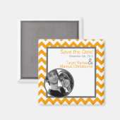 2"x2"日付を保存するマグネットイエローグレーグラシブロン マグネット (正面/裏面)