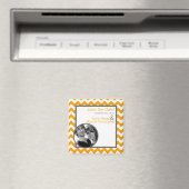 2"x2"日付を保存するマグネットイエローグレーグラシブロン マグネット (インサイチュ (食洗機))