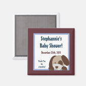 2"x2"有利なマグネットLilリーグ子犬スポーツ マグネット (正面/裏面)