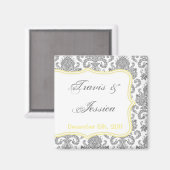 2"x2"有利マグネットグレーイエローダマスクレースプリント マグネット (正面/裏面)