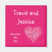 2"x2"有利マグネットピンクフローラ花びら花バラ マグネット (正面)