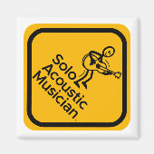 2"x2"正方形冷蔵庫用マグネットイエローSAMロゴ マグネット (正面)