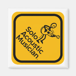 2"x2"正方形冷蔵庫用マグネットイエローSAMロゴ マグネット