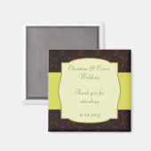 2"x2"発表マグネットライト/オリーブグリーンチャンネル マグネット (正面/裏面)