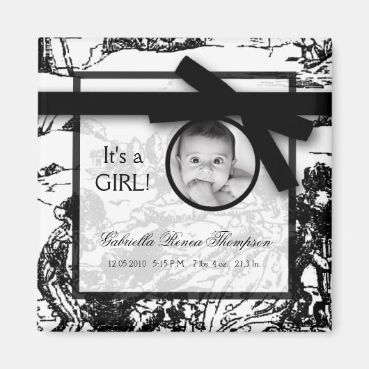 2"x2"白黒油布発表マグネット マグネット (正面)