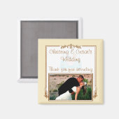 2"x2" 結婚発表 マグネット 新婚カップル (正面/裏面)