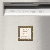 2"x2" 結婚発表 マグネット 新婚カップル (インサイチュ (食洗機))