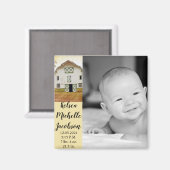 2"x2"誕生発表マグネットサンセットバーカウンター マグネット (正面/裏面)