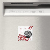 2"x2" Favy Magnet Crimson Red Data Filigree マグネット (インサイチュ (食洗機))