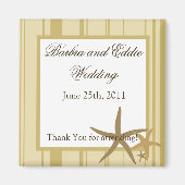 2"x2" Favy Magnet Sandyビーチ マグネット (正面)