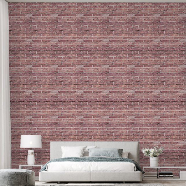 2' x 12' レンガ柄テクスチャードビニール 壁紙 (寝室)
