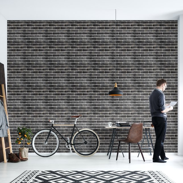 2' x 12' Brick Patterned Textured Vinyl  壁紙 (リビング)