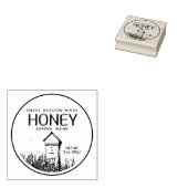 2 x 2インチはちみつラベルゴム製スタンピングハイブとハチ ラバースタンプ (押印)