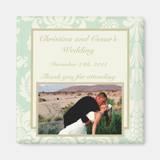 2"x 2" ダマスク・パリの発表用マグネット マグネット (正面)