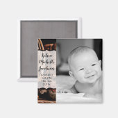 2'' x 2'' Birth Announce Magnet Cowboy Boots Barn マグネット (正面/裏面)