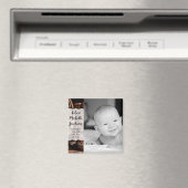 2'' x 2'' Birth Announce Magnet Cowboy Boots Barn マグネット (インサイチュ (食洗機))