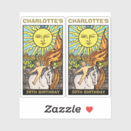 2 x 30th誕生日Sunタロットカード名と写真 シール