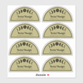 2" x 4"半円月面ボトルラベル シール (シート)